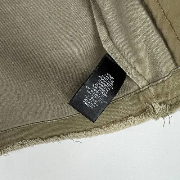 New Sanctuary Los Angeles Men Military Green Olive Utility Shirt Jacket US XL